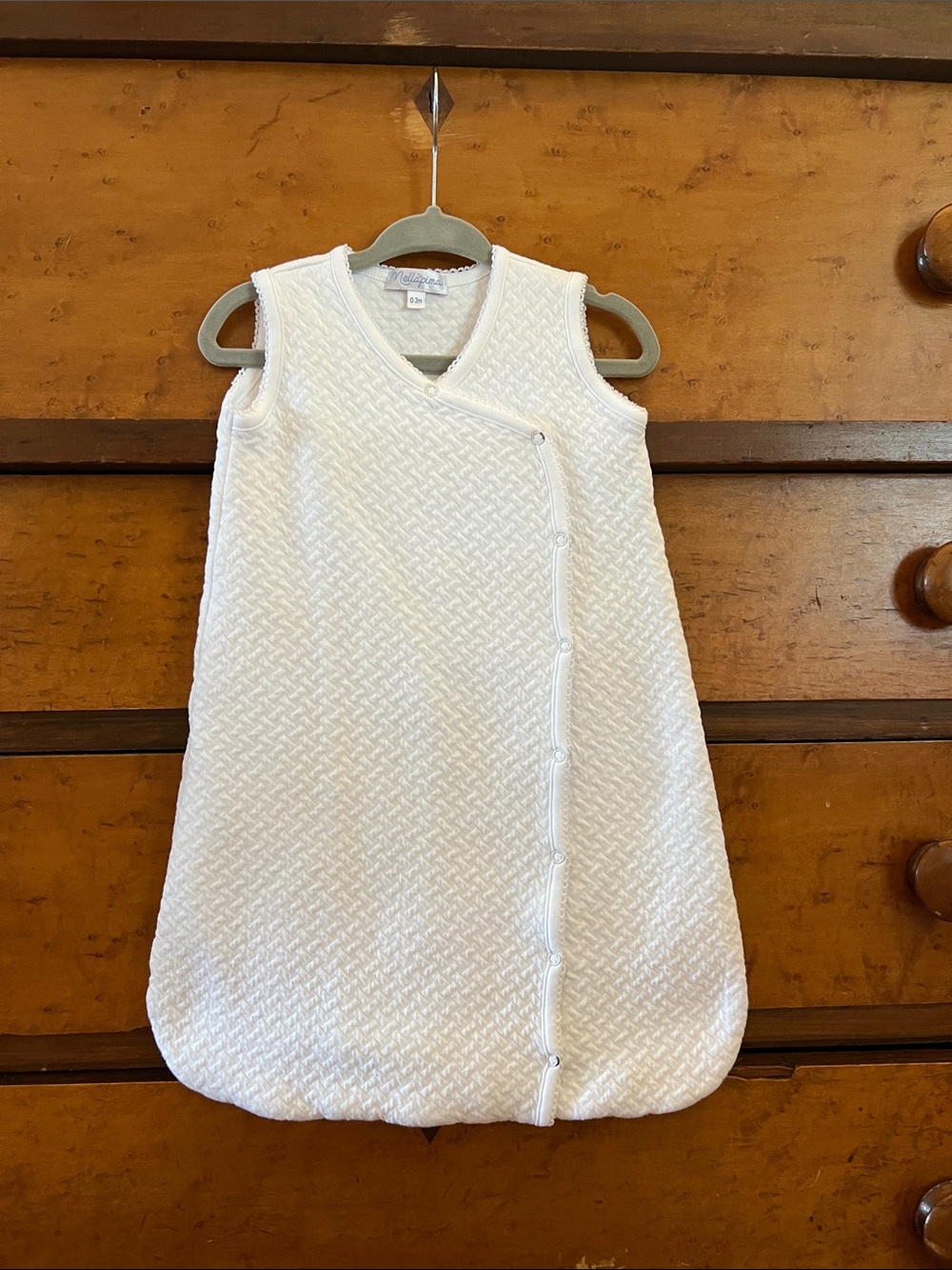 Nellapima White Quilted Sleep Sack - Lightweight Baby Sleeping Bag